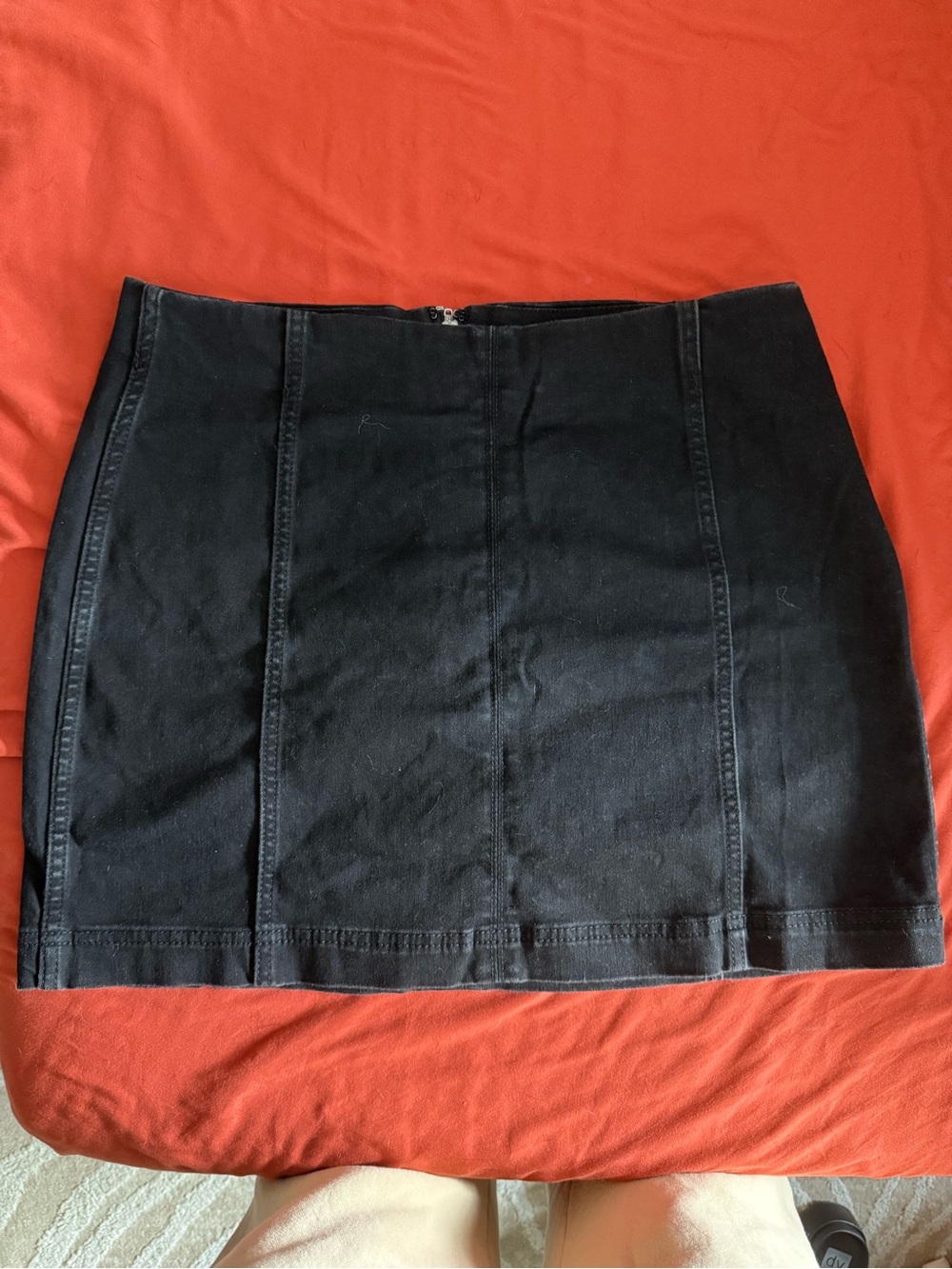 wild fable Black Mini Skirt with Paneled Seams